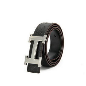 Imitation Hermes Belt Ostrich Leather HB5327 Black HMS3JNET6LI
