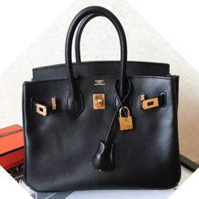 Hermes Birkin 25 Handmade Bag In Black Swift Leather Replica HMSI3B9NXAY