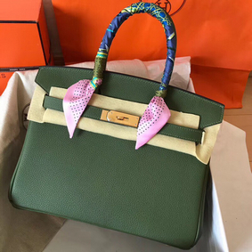 Hermes Birkin 30 Handmade Bag In Canopee Clemence Leather HMS084W7G80
