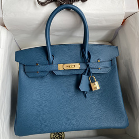 Best Quality Hermes Birkin 30 Retourne Handmade Bag In Colvert Clemence Leather HMS1ZLJJPZ2