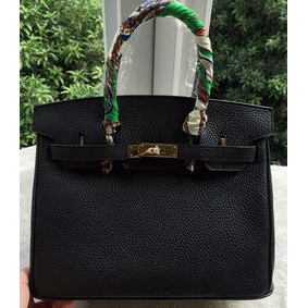 Hermes Birkin 30CM Tote Bags Black Calfskin Leather BK30 Gold HMSLD4YV41H
