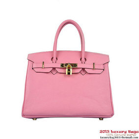 Hermes Birkin 30CM Tote Bags Pink Togo Leather Gold Top Replica HMSN8Q1T7S6