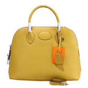 Hermes Bolide 31CM Calfskin Leather Tote Bags H509083 Yellow HMSVZ1BTDKY