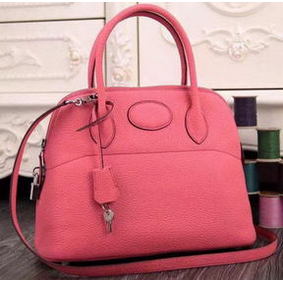 Hermes Bolide 37CM Calfskin Leather Tote Bag B1004 Pink Replica HMSE1083028