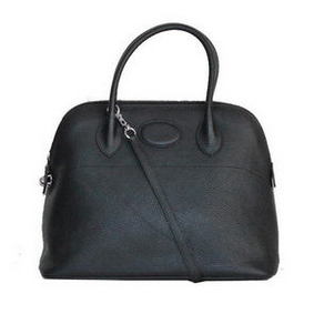 Hermes Bolide 37CM Calfskin Leather Tote Bags H509084 Black Top Replica HMSLSTOY6ZJ