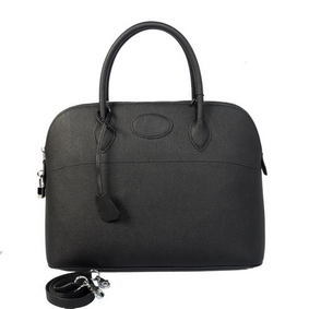 Hermes Bolide 37CM Tote Bags Calf Leather Black Replica HMSN1Q023Z3