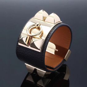 Cheap Hermes Bracelet HMS6398 Black HMS7ZO71QDZ