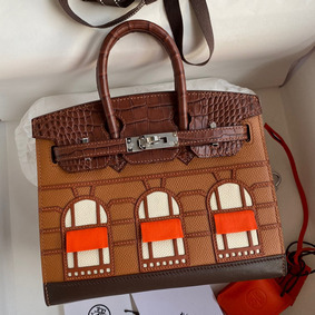 Hermes Brown Sac Faubourg Birkin 20 Sellier Limited Edition Bag Top Replica HMS0826DNX6