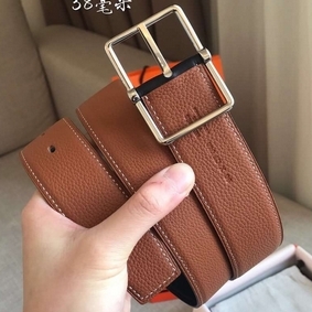 Hermes Brown Saddle 38MM Reversible Belt HMSJJP62QV7