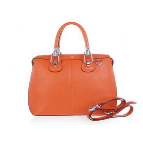 Cheap Hermes Calfskin Leather Shoulder Bag H0322 Orange HMS29MH4EH6