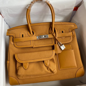 Hermes Cargo Birkin 35cm Limited-edition Bag In Sesame Canvas Replica HMSWT118DGH