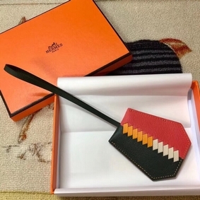 Hermes Clochette Cles Grand Tressage Charm In Green/Rose Lipstick Replica HMS6G5TR22U