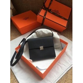 Hermes Clutch Epsom calfskin cross-body bag H0589 black HMSR6OAMH62