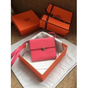 Hermes Clutch Epsom calfskin H0589 rose Top Replica HMSV0J4NG31
