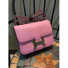 Cheap Hermes Constance Bag Calfskin Leather H9978 Pink HMSI53UDIC0