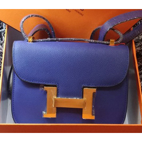 AAA Hermes Constance Bag Litchi Leather H9999L Royal HMSB0H9B4WQ