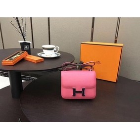Imitation Hermes Constance Bag Original Calfskin Leather H9910 Rose HMS7KKHG6TW