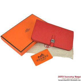 Hermes Dogon Wallet Travel Case H001 Red 1:1 Replica HMSD8GPIQ37