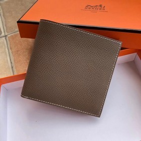 Hermes espom leather Wallet H2296 grey Replica HMSXDU9G37C