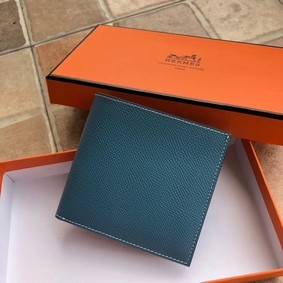 Knockoff Hermes espom leather Wallet H2296 Light blue HMS29L0E1B0