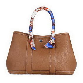 Hermes Garden Party 30cm Tote Bag Grainy Leather Wheat HMSI27LWW30
