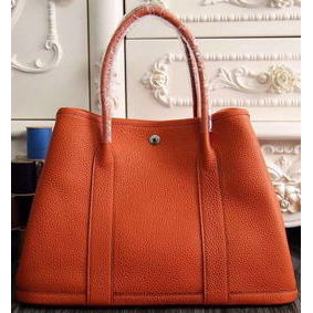 Hermes Garden Party 36cm 30cm Tote Bag Original Leather Orange Top Replica HMSHL5UQK9U