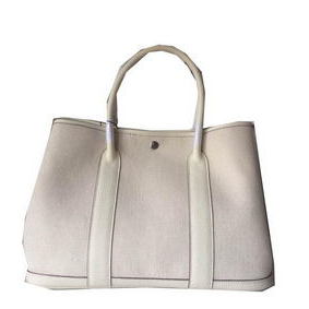Hermes Garden Party 36CM Bag Canvas Leather H11M OffWhite HMSM77326M8