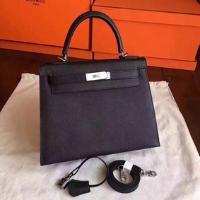 Hermes Kelly 32cm Shoulder Bags Original espom leather black HMSI2879Q74