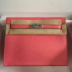 Hermes Kelly Danse II Bag In Rose Lipstick Evercolor Calfskin 1:1 Replica HMS2FW2HSER