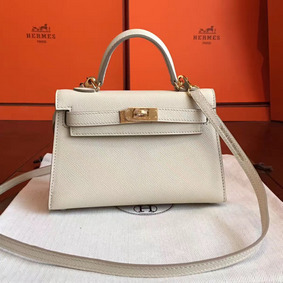 Imitation Hermes Kelly Mini II Handmade Bag In Beton Epsom Leather HMSKB5UON79