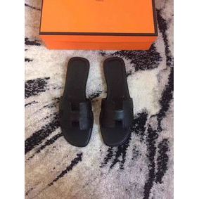 Hermes Leather Slipper HO742 Black Replica HMSTFXIQ9IZ
