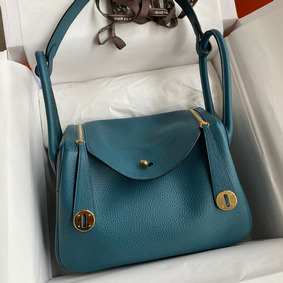 Top Replica Hermes Lindy 26 Handmade Bag In Vert Bosphore Clemence Leather HMS8GP5341G