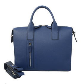 Hermes Mens Briefcase Calf Leather H1705 RoyalBlue Replica HMSXCYGJJ2L