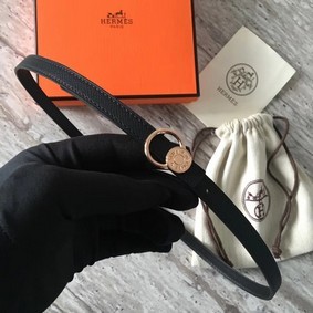 Hermes Mini belt buckle & Reversible leather strap 13 mm H07142 black Replica HMSDMQ1JRB2