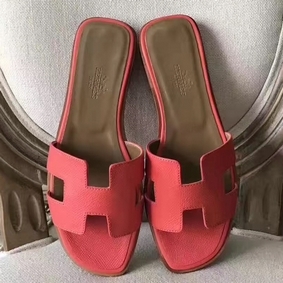 New Hermes Oran Sandals In Rose Azalee Epsom Leather HMSBUWK8MPB