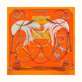 Hermes Orange Projets Carres Shawl 140 Replica HMS0W5SXU2Q