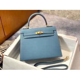 1:1 Replica Hermes Original Epsom Leather KEL2578 blue HMSGP8KUYMX