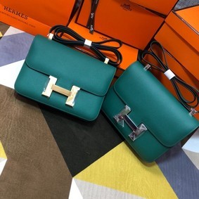 Hermes Original Espom Leather Constance Bag 5333 blackish green 1:1 Replica HMS2WZ89E53