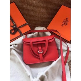 Hermes Original Halzan mini bag H069523 red Top Replica HMSIZ06RI2I