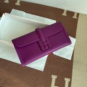 Hermes Original jige swift Leather Clutch 37088 purple HMS58ST372B