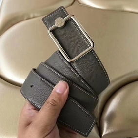 Hermes Oscar Buckle 40 MM Belt Etoupe Reversible Leather HMS690E83MG