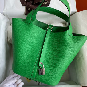 1:1 Replica Hermes Picotin Lock 18 Handmade Bag in Bambou Clemence Leather HMSR4YF14EI