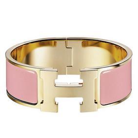 Hermes Pink Enamel Clic Clac H PM Bracelet Replica HMS5N589RXF
