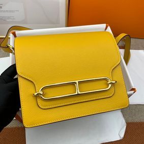 Hermes Roulis 19cm Evercolor 9D H9003 Yellow Gold HMS985TE1OI
