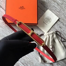Best Quality Hermes Roulis buckle & Reversible leather strap 13 mm H065538 red HMS27TQR763