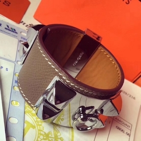 Hermes Taupe Epsom Collier de Chien Bracelet Size S Replica HMS055NT0X1