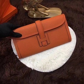 Hermes Togo Leather Clutch H88017 Orange 1:1 Replica HMS8R0F020E