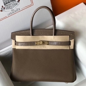 Fake Hermes Touch Birkin 30cm Limited Edition Taupe Bag HMSXS75SHY2