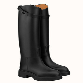 Knockoff Hermes Variation Boots In Black Calfskin HMSVZ24K179