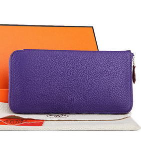 Cheap Hermes Zipper Wallet Original Leather A309 Purple HMS1CO9Q103